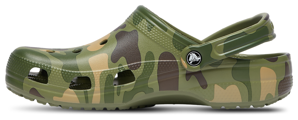 Crocs Classic Clogs Duck Camo - Men's — Cargo Green/Black/White — view 2