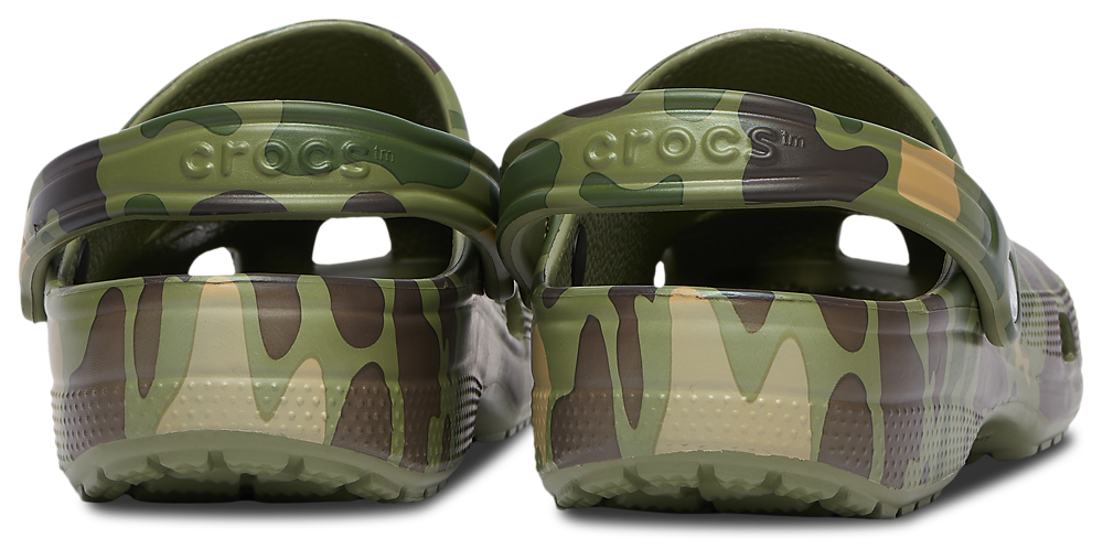 Crocs Classic Clogs Duck Camo - Men's — Cargo Green/Black/White — view 3