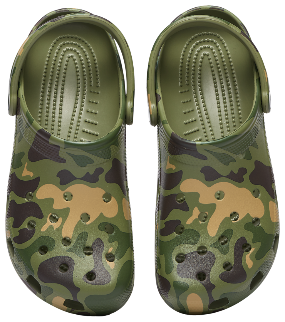 Crocs Classic Clogs Duck Camo - Men's — Cargo Green/Black/White — view 4