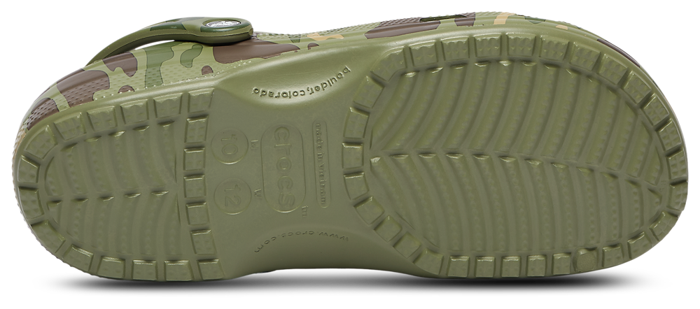 Crocs Classic Clogs Duck Camo - Men's — Cargo Green/Black/White — view 5