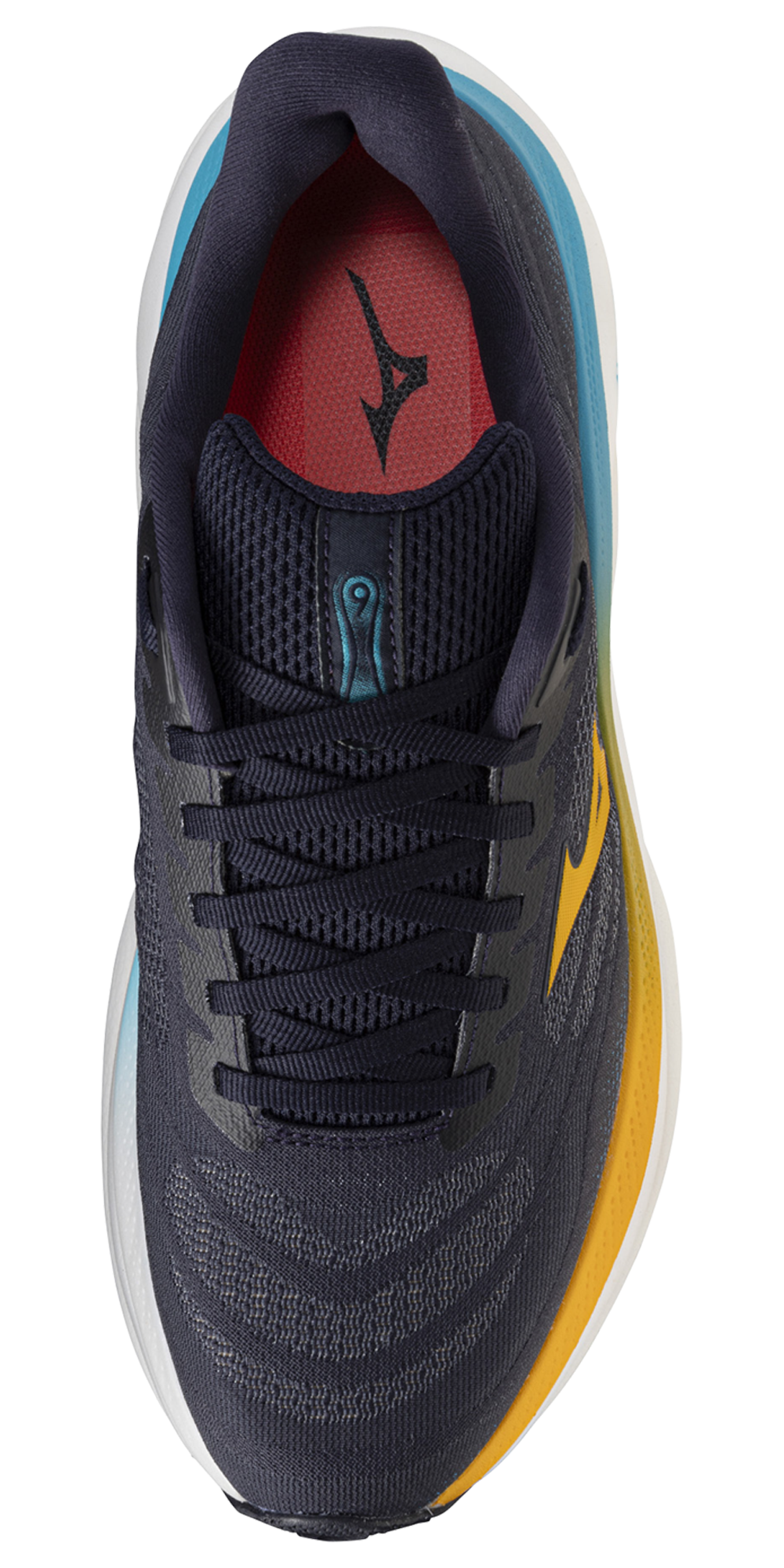 Mizuno Wave Sky 9 - Men's — Baritone Blue/Citrus — view 4