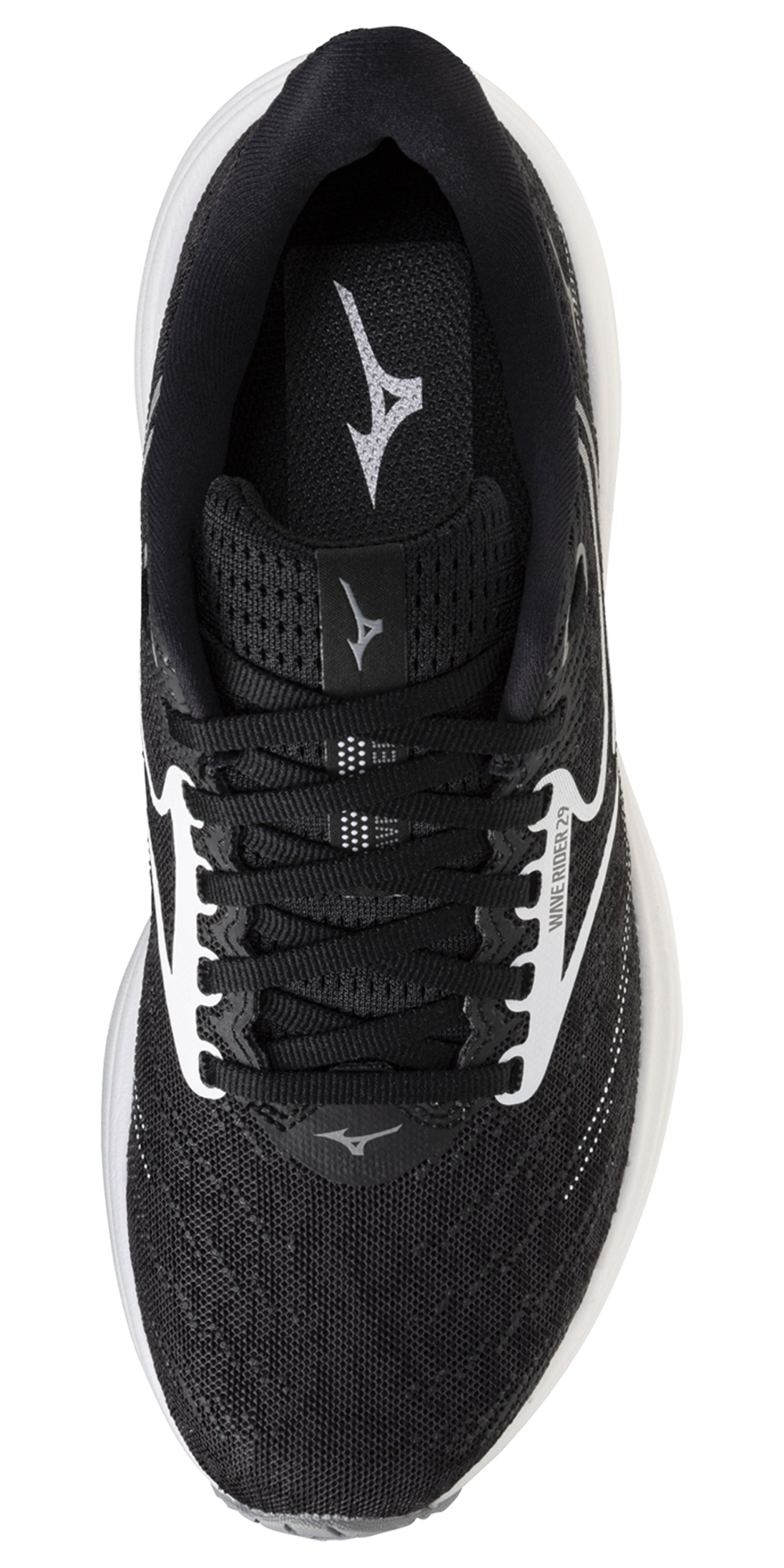 Mizuno Wave Rider 29 Wide - Women's — Black Sand/White — view 4