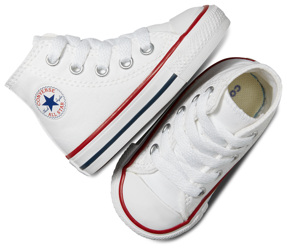 Converse All Star High Top - Boys' Toddler — White/Optical White — view 7