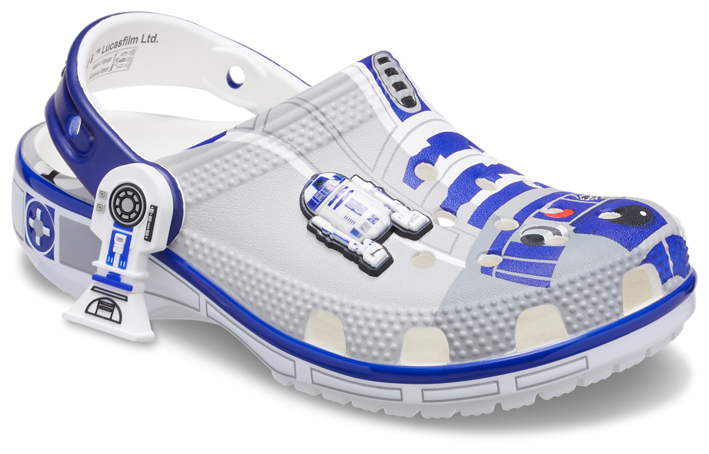 Crocs Star Wars R2D2 Classic Clogs - Boys' Grade School — Gray/Blue — view 6