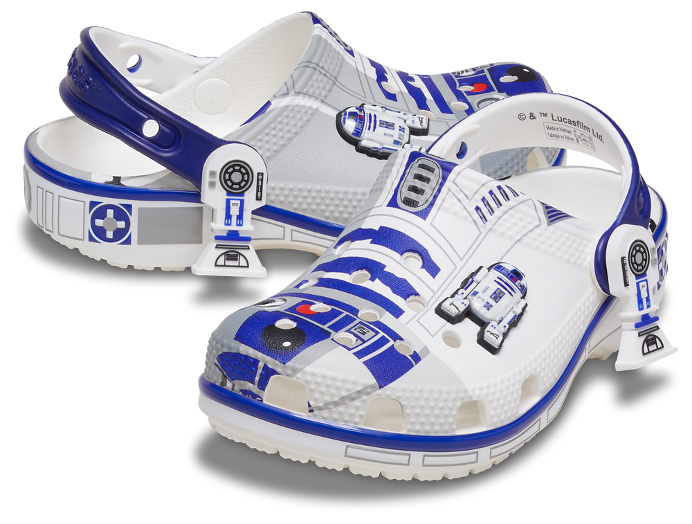 Crocs Star Wars R2D2 Classic Clogs - Boys' Grade School — Gray/Blue — view 7