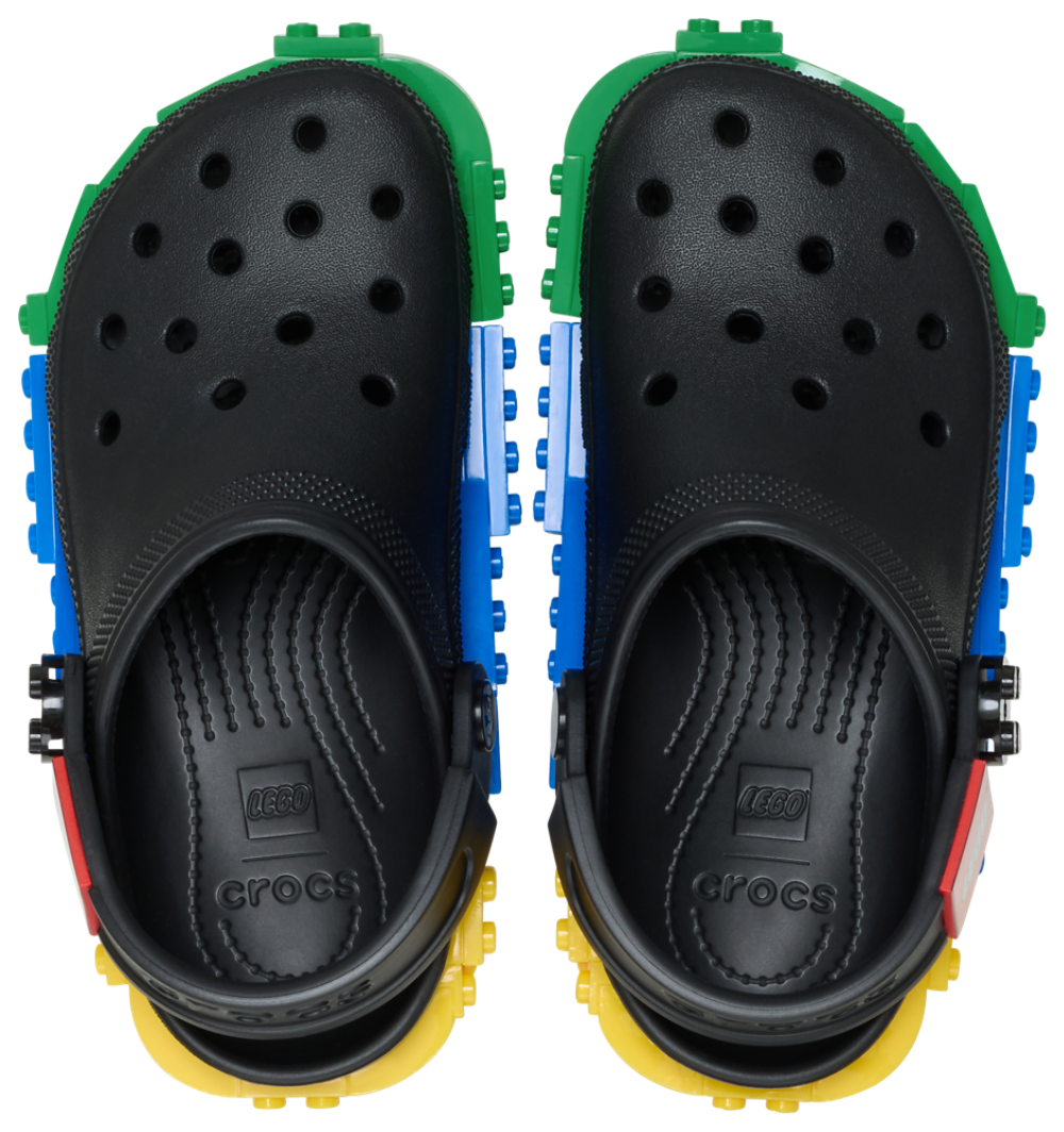 Crocs LEGO Clogs - Boys' Grade School — Black/Black — view 4