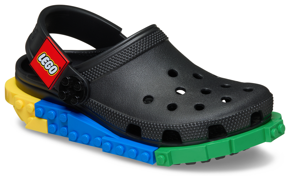 Crocs LEGO Clogs - Boys' Grade School — Black/Black — view 6
