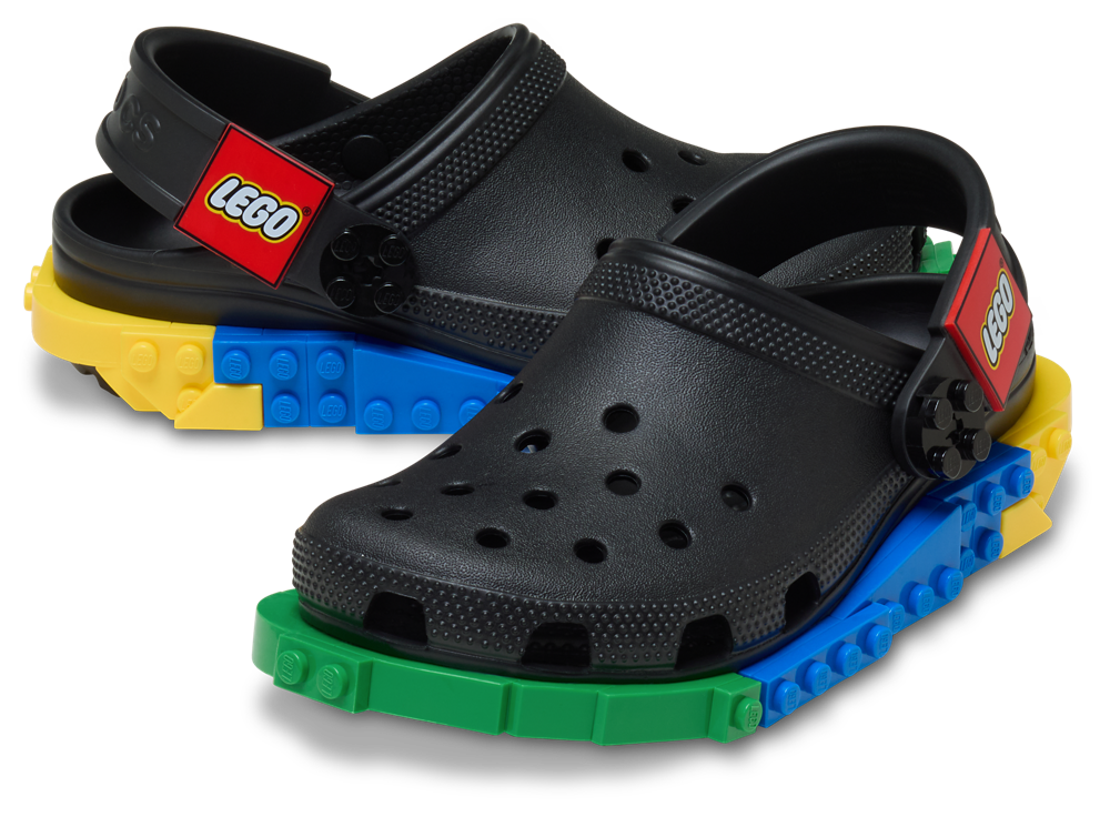 Crocs LEGO Clogs - Boys' Grade School — Black/Black — view 7