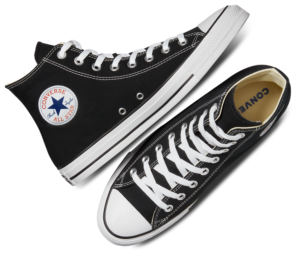Converse All Star High Top - Boys' Grade School — Black/White — view 8