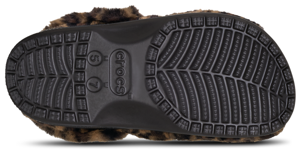 Crocs Classic Clogs Fur - Women's — Black/Brown — view 4