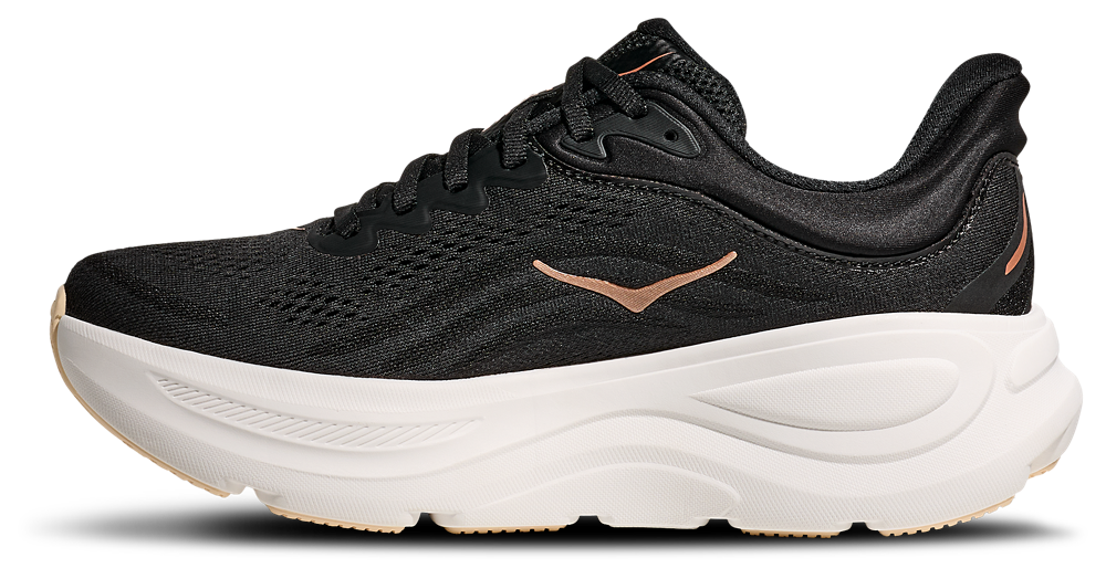 HOKA Bondi 9 - Women's — Black/Rose Gold/White — view 2