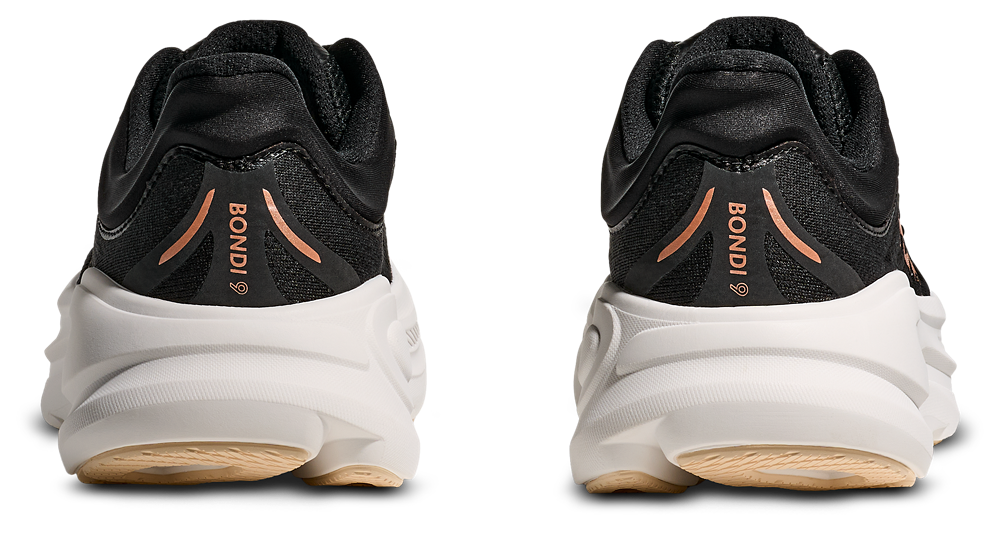 HOKA Bondi 9 - Women's — Black/Rose Gold/White — view 3