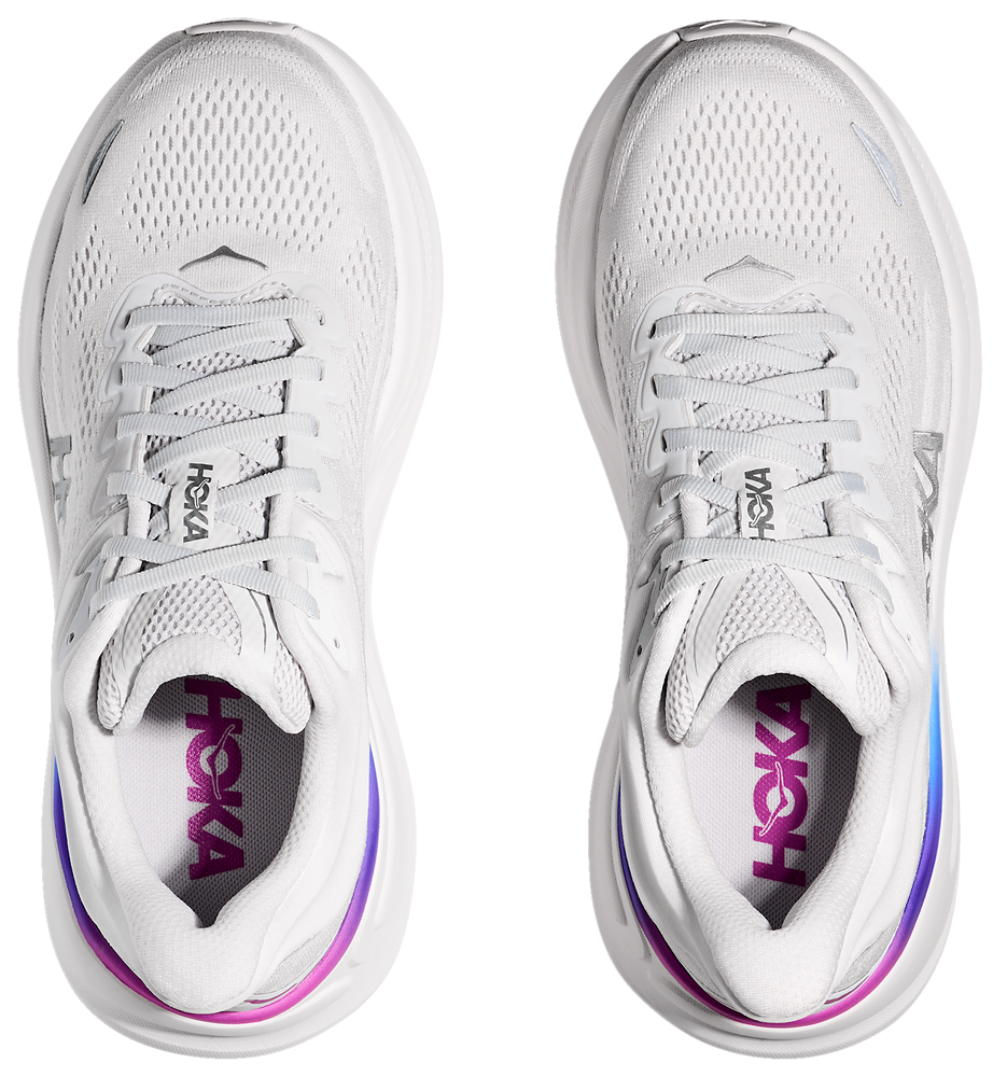 HOKA Bondi 9 - Women's — Cosmic Grey/White — view 4