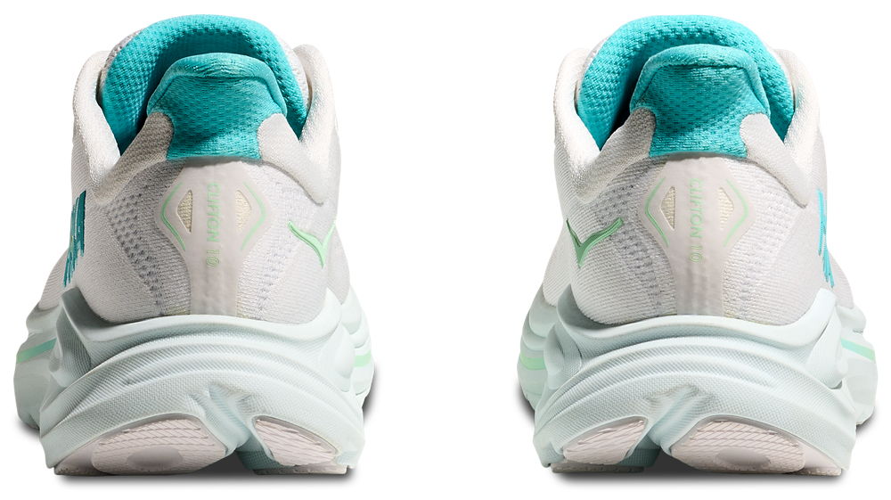 HOKA Clifton 10 - Women's — White/Cielo Blue — view 3