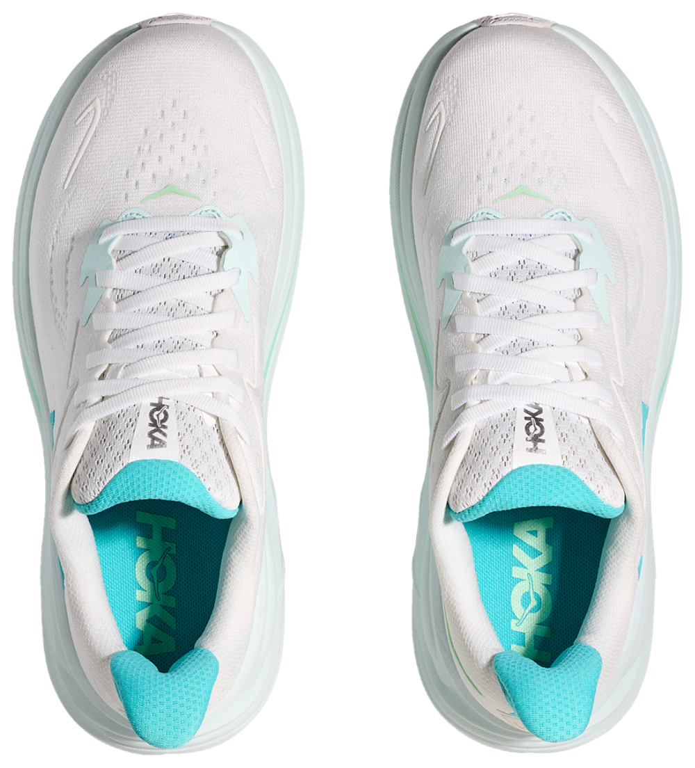HOKA Clifton 10 - Women's — White/Cielo Blue — view 4
