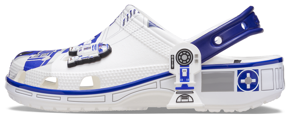 Crocs Classic Clogs - Men's — White/Blue — view 2