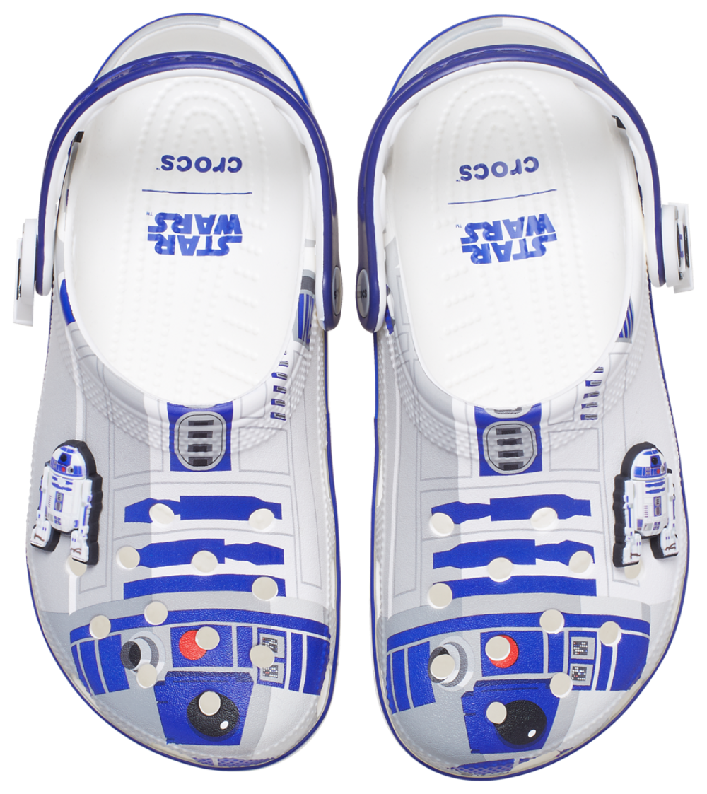 Crocs Classic Clogs - Men's — White/Blue — view 4