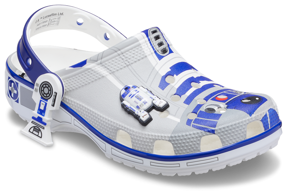 Crocs Classic Clogs - Men's — White/Blue — view 6