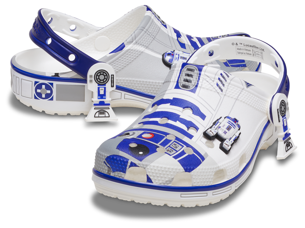 Crocs Classic Clogs - Men's — White/Blue — view 7