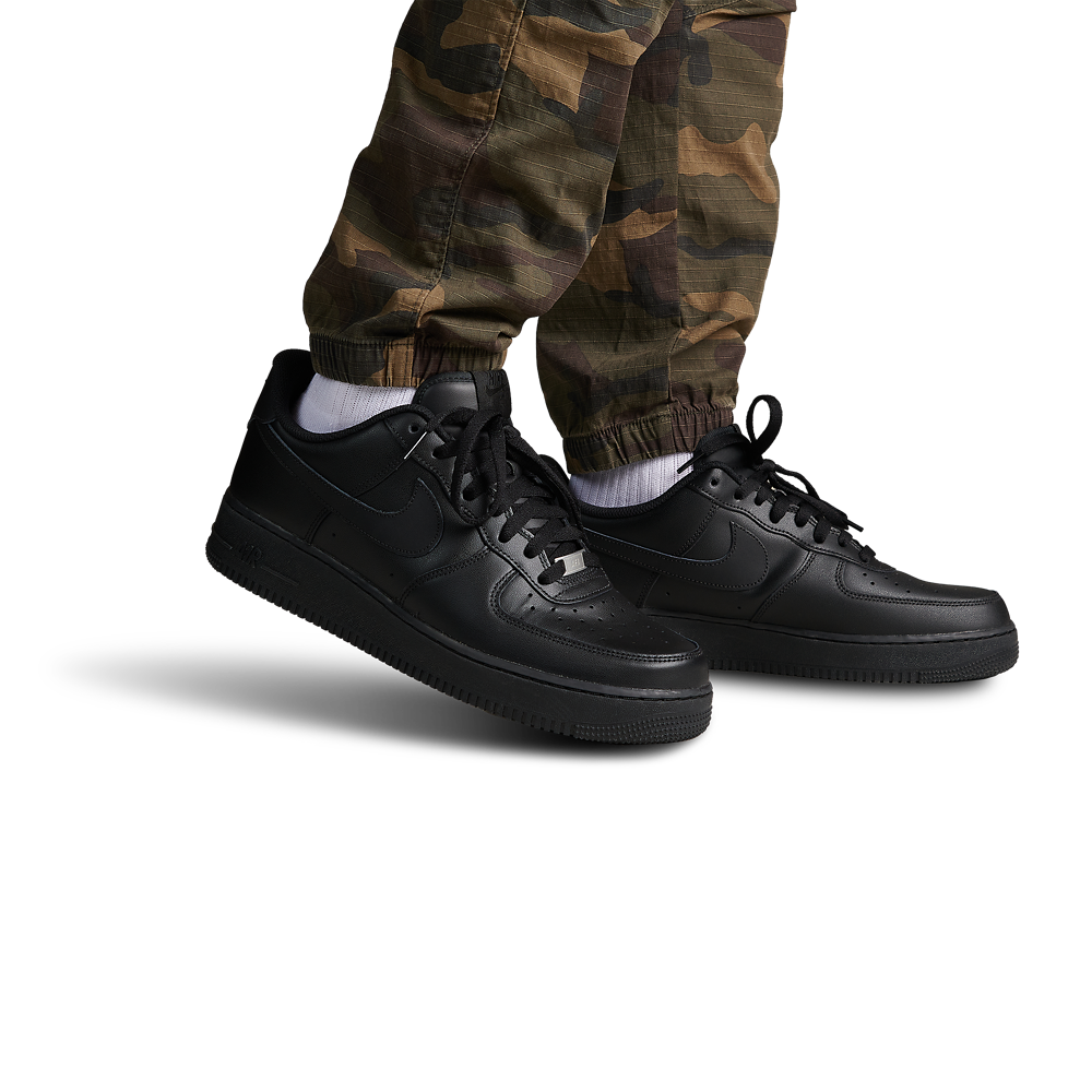 Nike Air Force 1 '07 - Men's — Black/Black — view 2