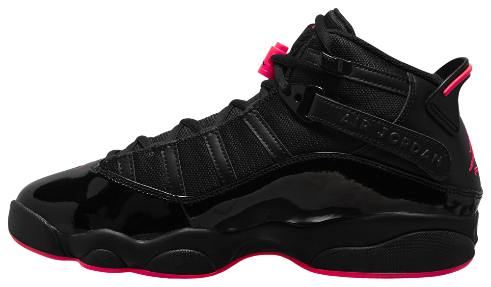 Jordan 6 Rings - Men's — Black/Black/Red — view 2