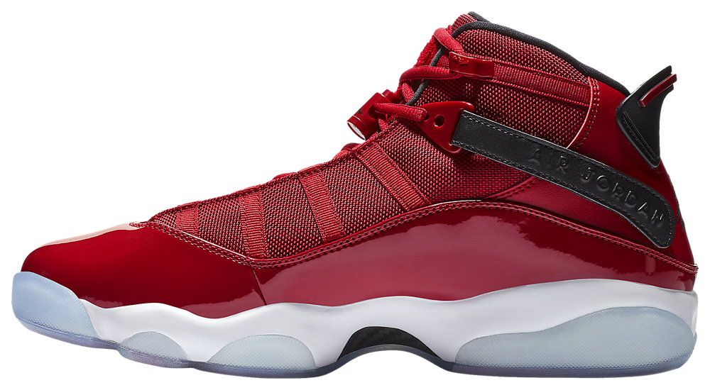 Jordan 6 Rings - Men's — Black/White/Gym Red — view 2