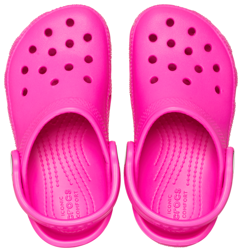 Crocs Classic Clogs - Girls' Toddler — Pink/Pink — view 3