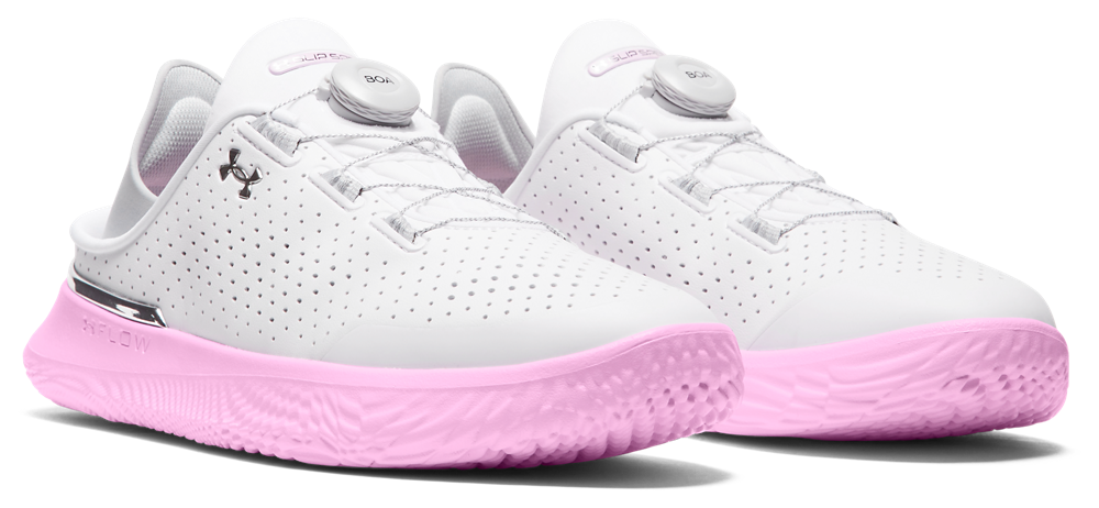 Under Armour Slipspeed Trainer - Men's — White/Stellar Pink/Metallic Silver — view 5