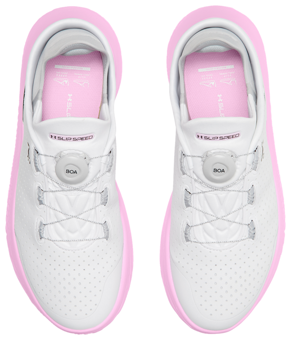 Under Armour Slipspeed Trainer - Men's — White/Stellar Pink/Metallic Silver — view 6