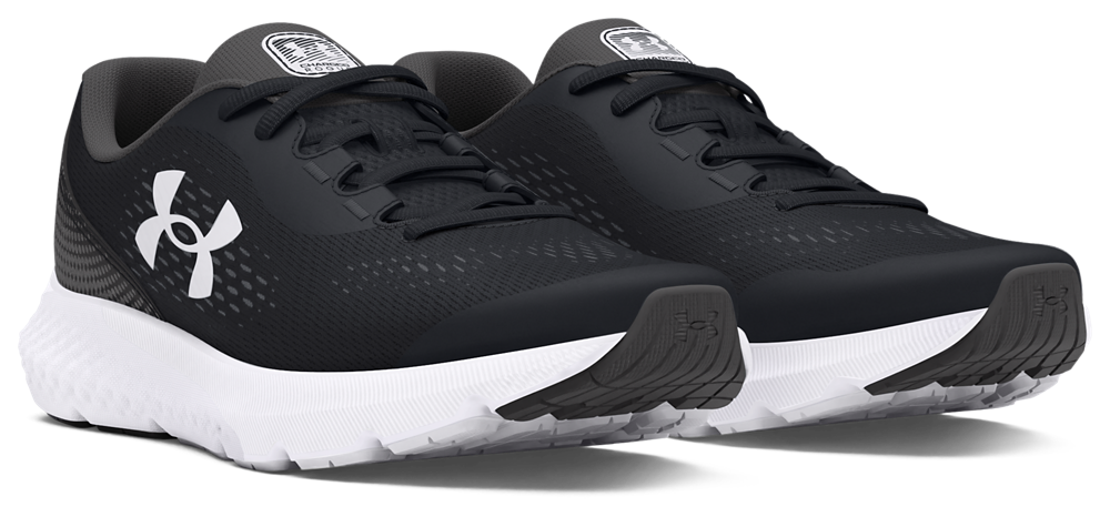 Under Armour Charged Rogue 4 - Boys' Grade School — Black/Castlerock/White — view 3