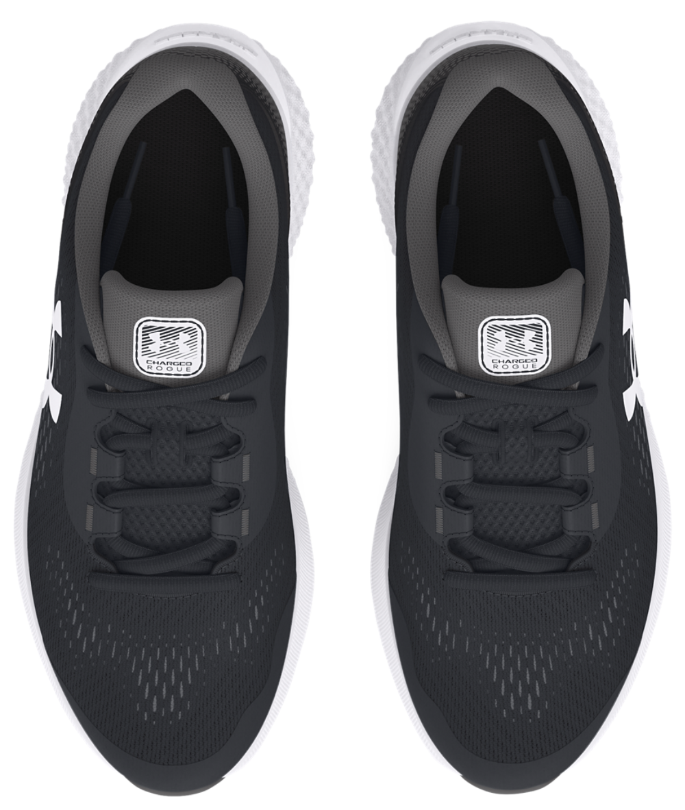 Under Armour Charged Rogue 4 - Boys' Grade School — Black/Castlerock/White — view 4