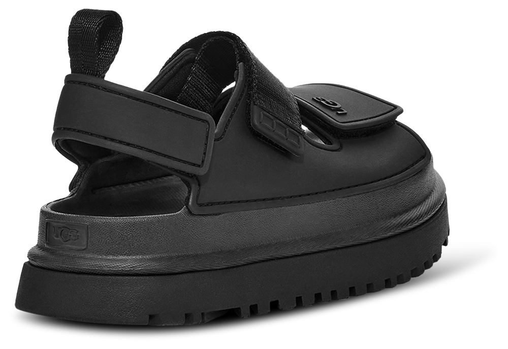 UGG Golden Glow Sandals - Girls' Grade School — Black/Black — view 3