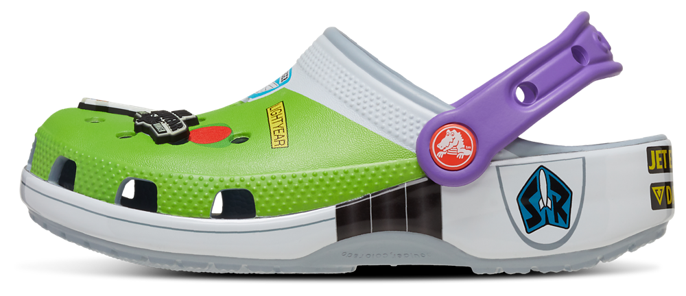 Crocs Toy Story Buzz Classic Clogs - Boys' Grade School — Green/Purple — view 2