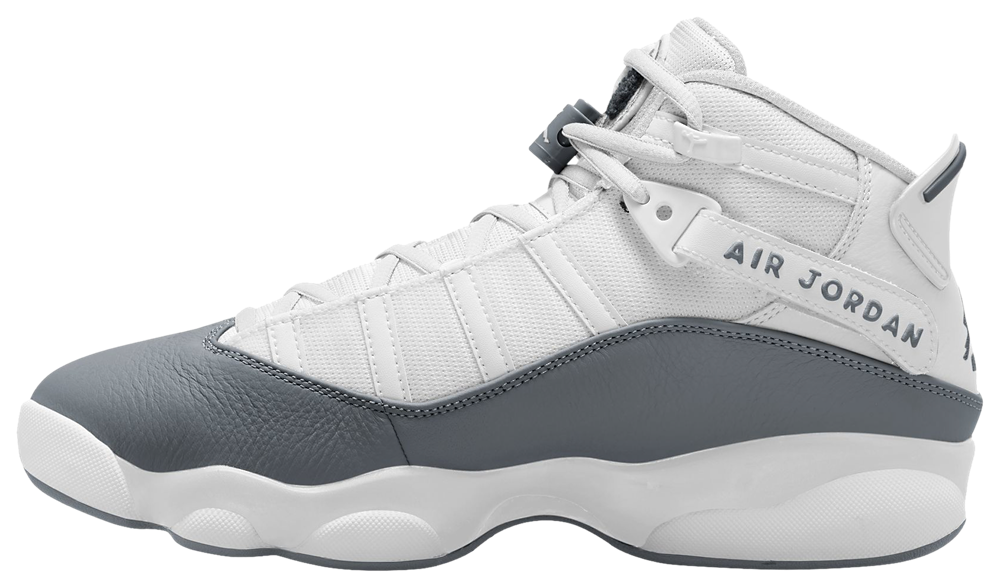 Jordan 6 Rings - Men's — White/White/Cool Grey — view 3