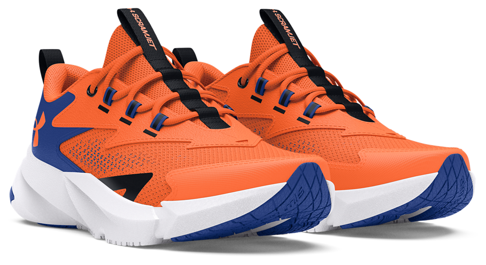 Under Armour Scramjet 6 - Boys' Grade School — Orange Blast/Tech Blue/Orange Blast — view 3