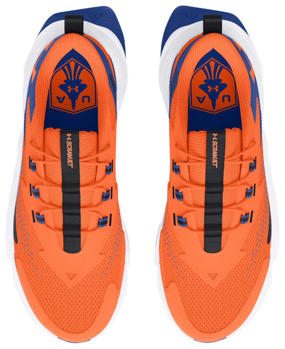 Under Armour Scramjet 6 - Boys' Grade School — Orange Blast/Tech Blue/Orange Blast — view 4