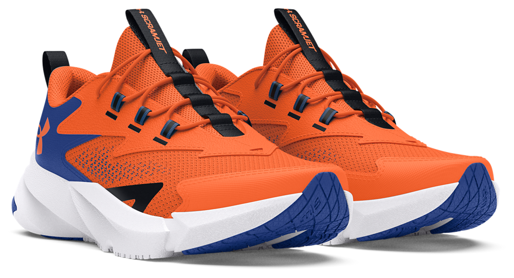 Under Armour Scramjet 6 AL - Boys' Preschool — Orange Blast/Tech Blue/Orange Blast — view 3