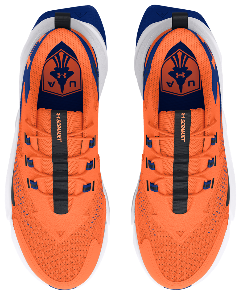 Under Armour Scramjet 6 AL - Boys' Preschool — Orange Blast/Tech Blue/Orange Blast — view 4