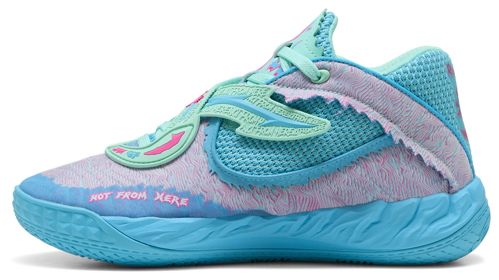 PUMA MB.05 Rick & Morty - Men's — Electric Peppermint/Rickie Orange/Blue — view 2
