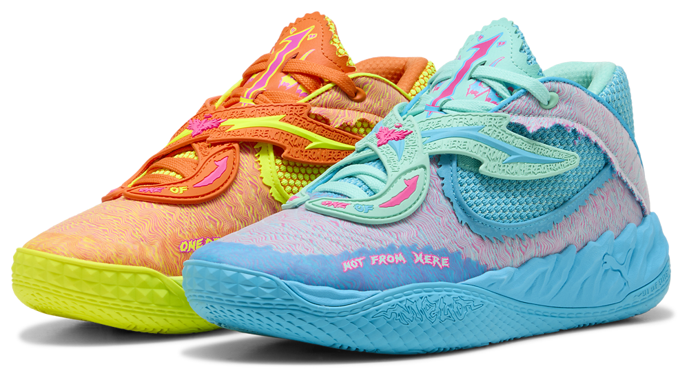 PUMA MB.05 Rick & Morty - Men's — Electric Peppermint/Rickie Orange/Blue — view 6