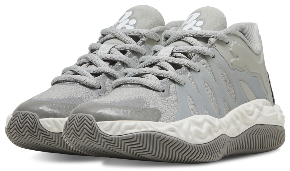 PUMA Hali 1 - Boys' Preschool — Grey Echo/Feather Grey — view 6