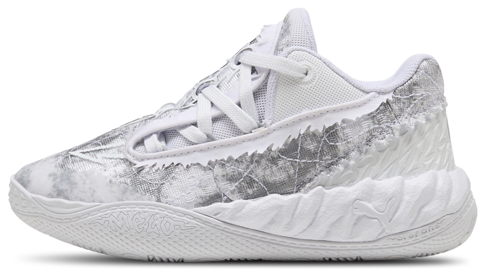 PUMA Mb.05 Lo Team - Boys' Preschool — White/Gray Echo — view 2