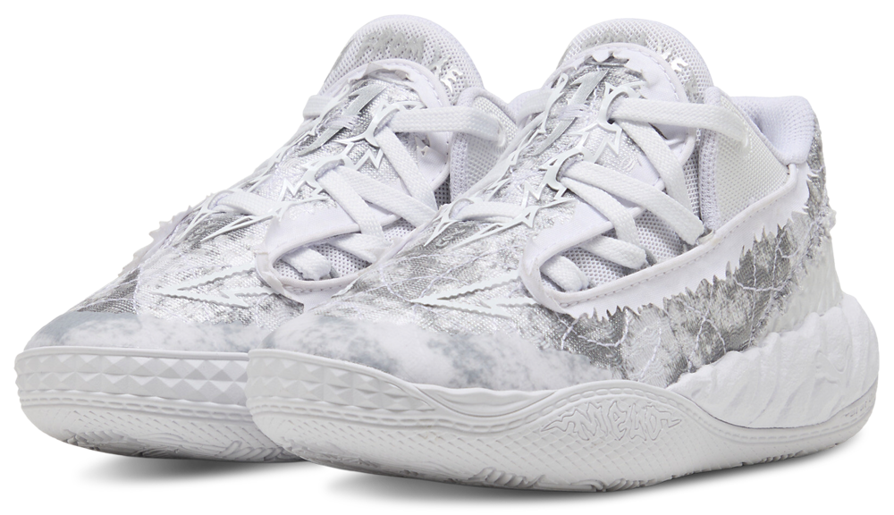 PUMA Mb.05 Lo Team - Boys' Preschool — White/Gray Echo — view 7