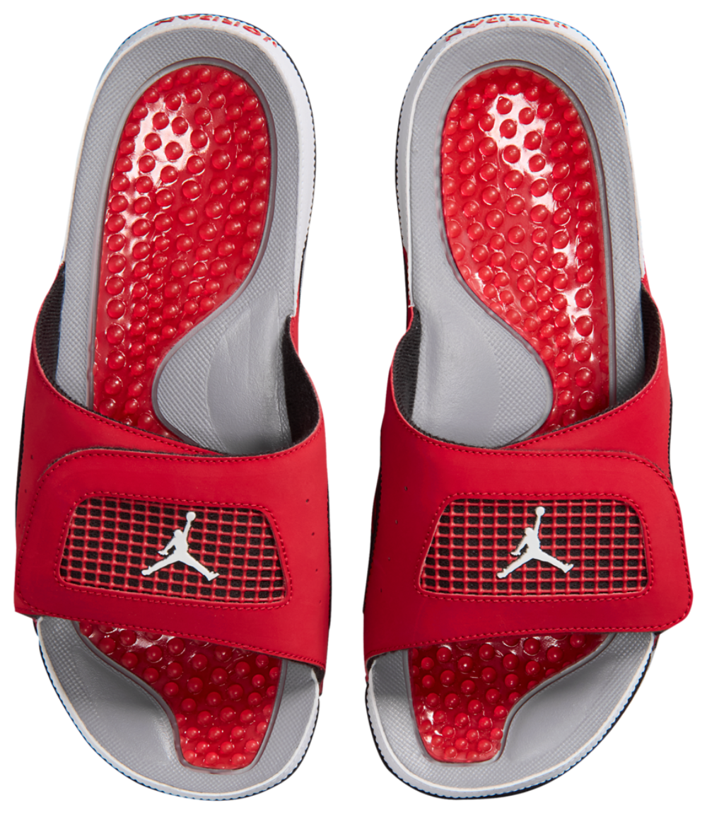 Jordan Retro 4 Hydro - Men's — Fire Red/White/Black — view 3