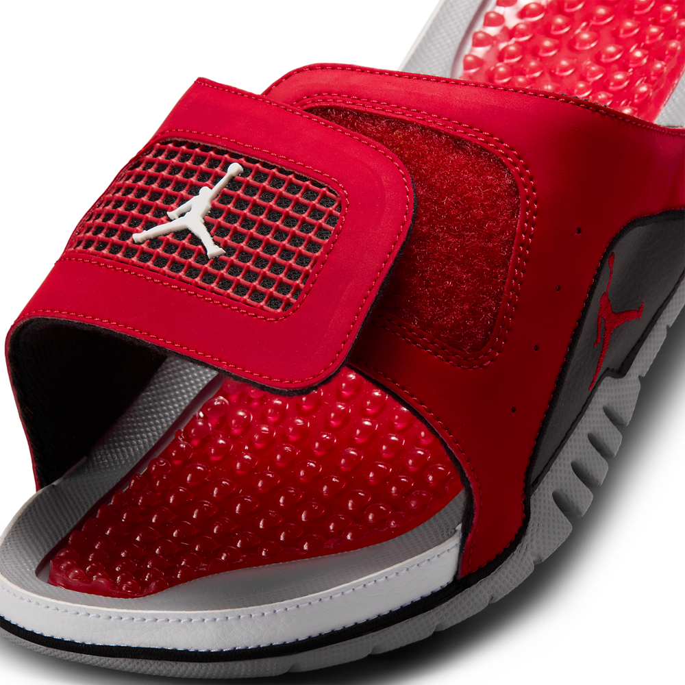 Jordan Retro 4 Hydro - Men's — Fire Red/White/Black — view 6