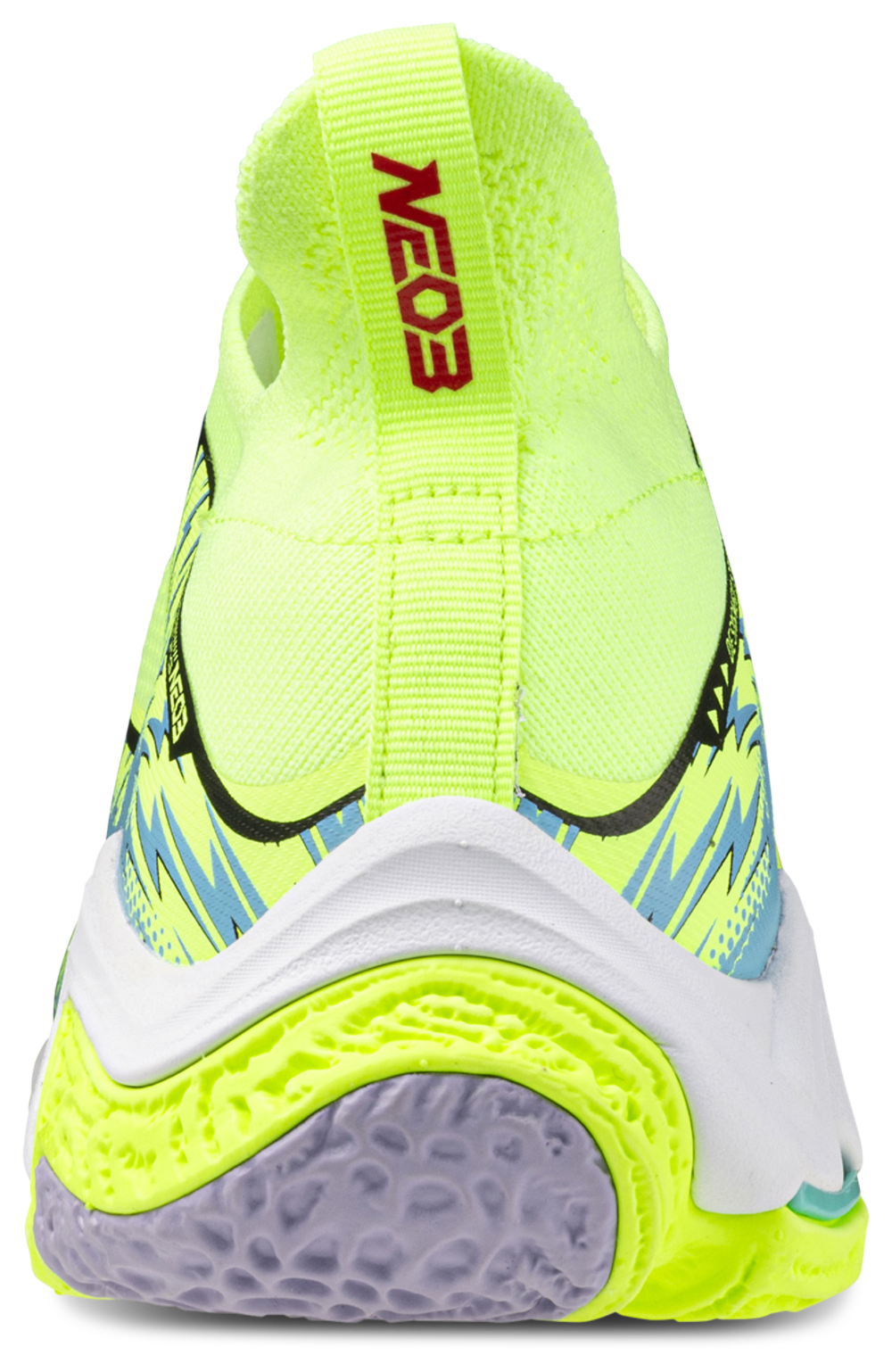 Mizuno Wave Lightning NEO 3 - Men's — Misty Blue/Neo Lime — view 3