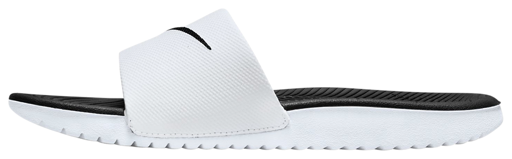 Nike Kawa Slides - Boys' Preschool — White/Black — view 2