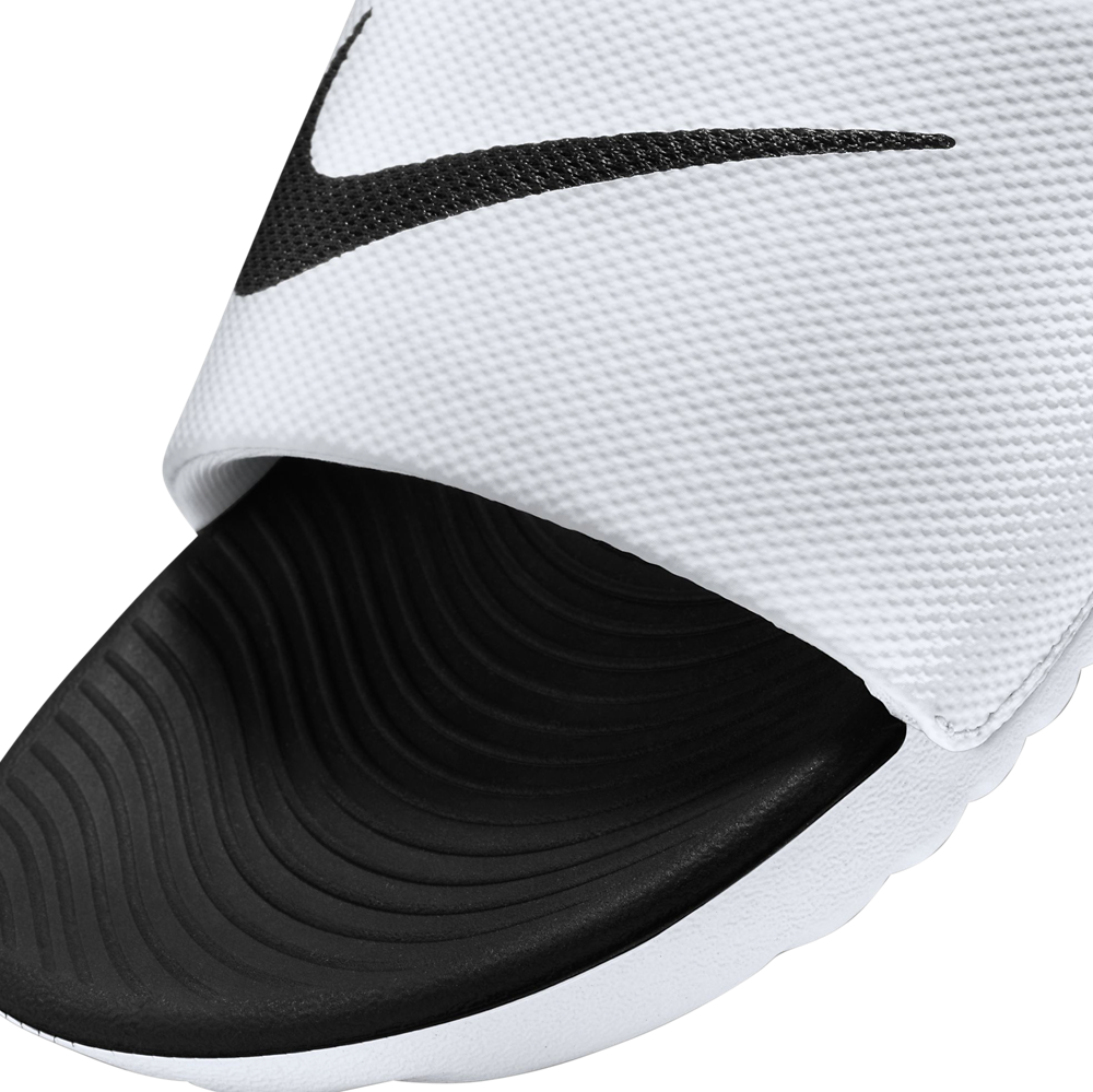 Nike Kawa Slides - Boys' Preschool — White/Black — view 5