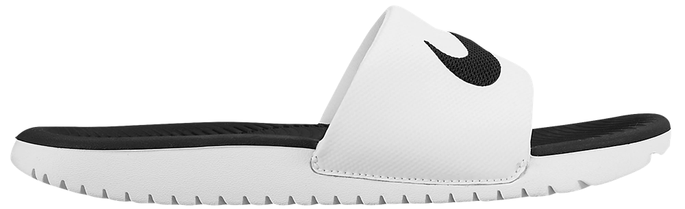 Nike Kawa Slides - Boys' Preschool — White/Black — view 7