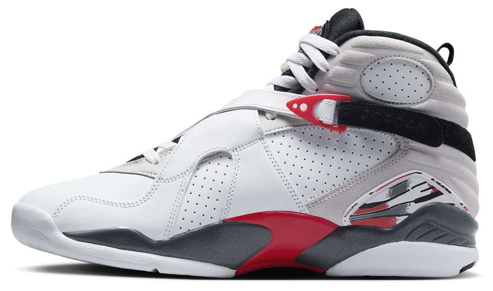 Jordan Retro 8 - Boys' Grade School — White/Black/True Red — view 2